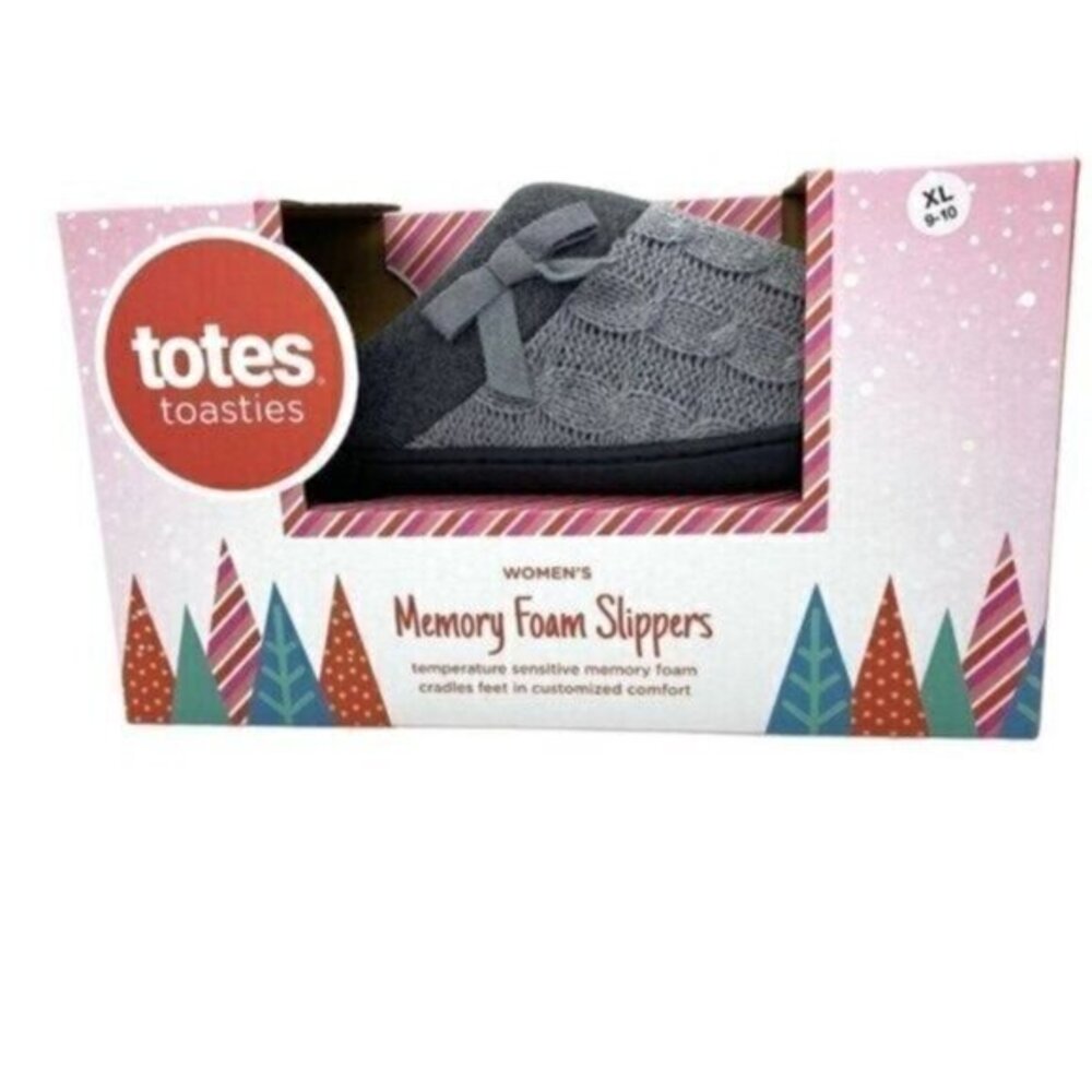 Women's Slippers Cable Knit Memory Foam New